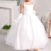 White Children Wedding Frocks Dress Design Flower Girl Floor Length Children Wedding Dresses